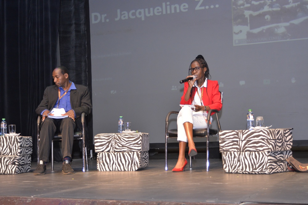 Barbra Akombo (in red) discusses ‘The Impact of COVID-19 on Music Pedagogy in Nairobi, Kenya.’ 