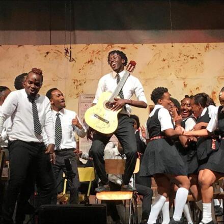 A scene from the NPAS production of ‘Sarafina’.