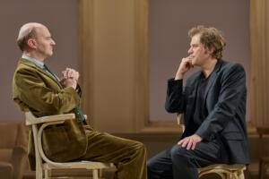 Mark Gatiss and Johnny Flynn in The Motive and the Cue. Photo: Mark Douet