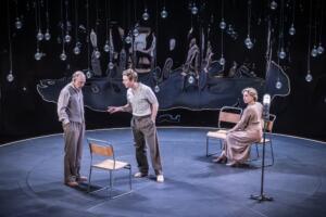 Richard Schiff, Damien Molony and Alex Kingston in Copenhagen. Photo: Marc Brenner