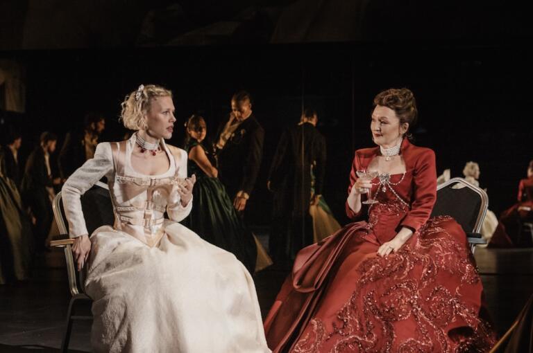 Hannah van der Westhuysen and Lesley Manville in Les Liaisons Dangereuses. Photo: Sarah Lee.